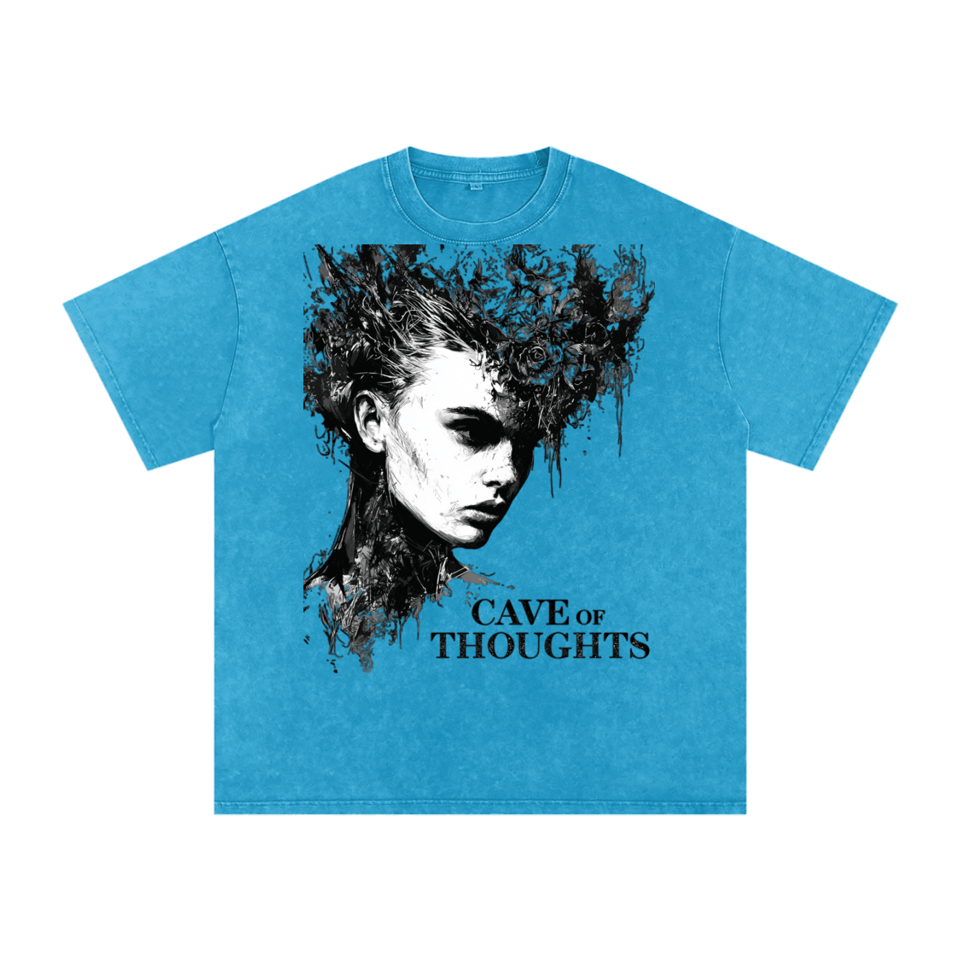 Snow Washed Oversized Cotton T-Shirt