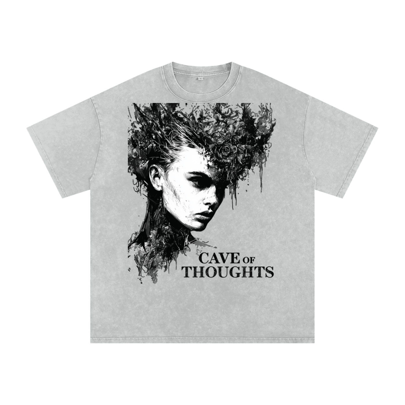 Snow Washed Oversized Cotton T-Shirt