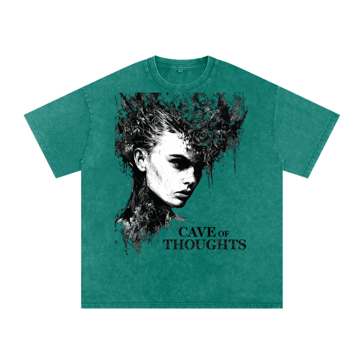 Snow Washed Oversized Cotton T-Shirt