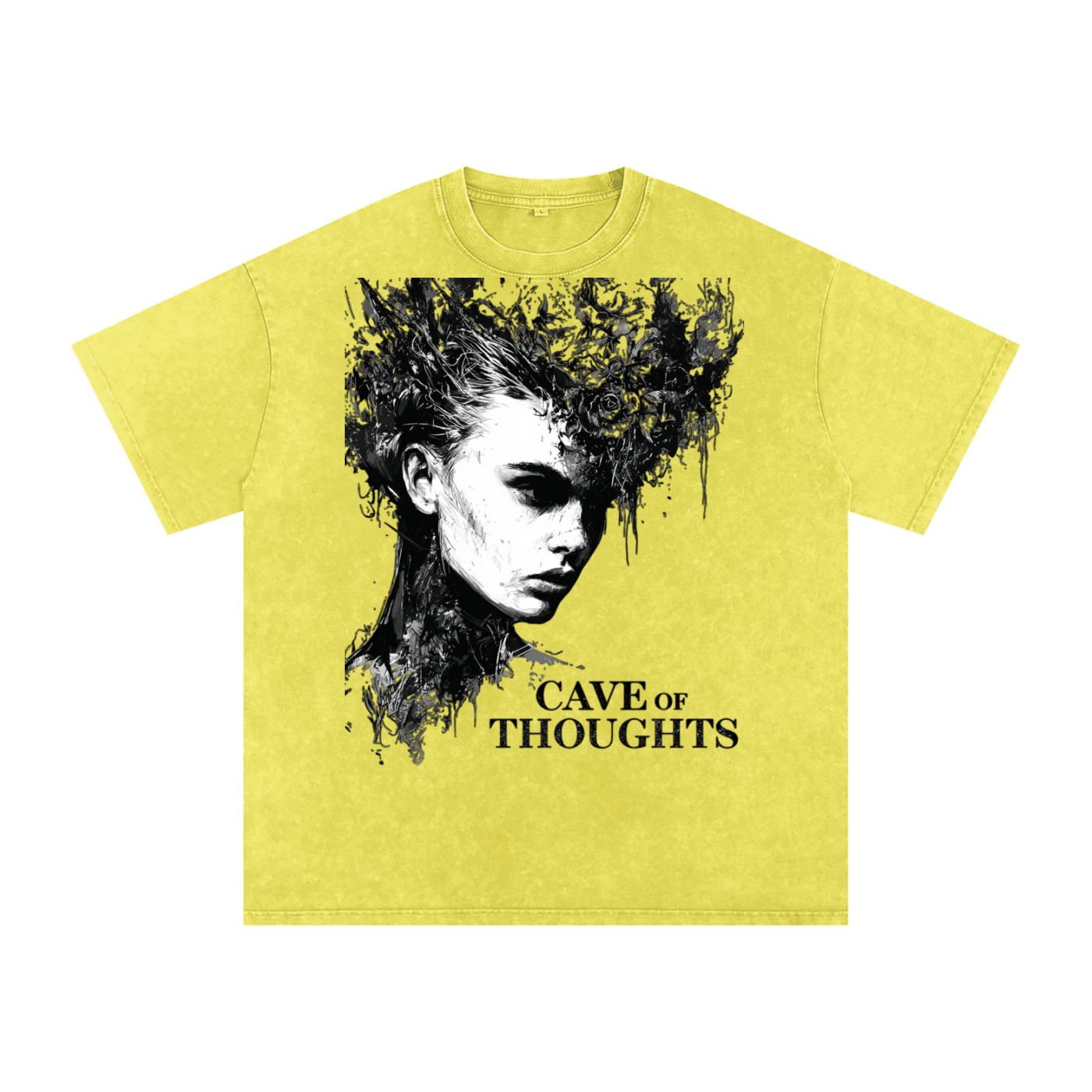 Snow Washed Oversized Cotton T-Shirt