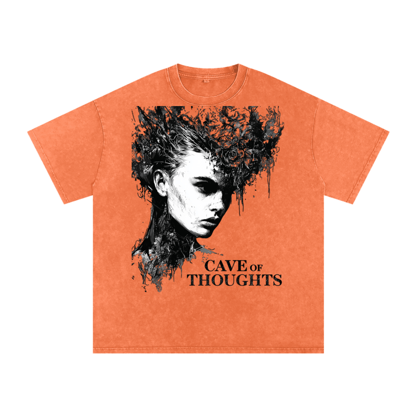 Snow Washed Oversized Cotton T-Shirt