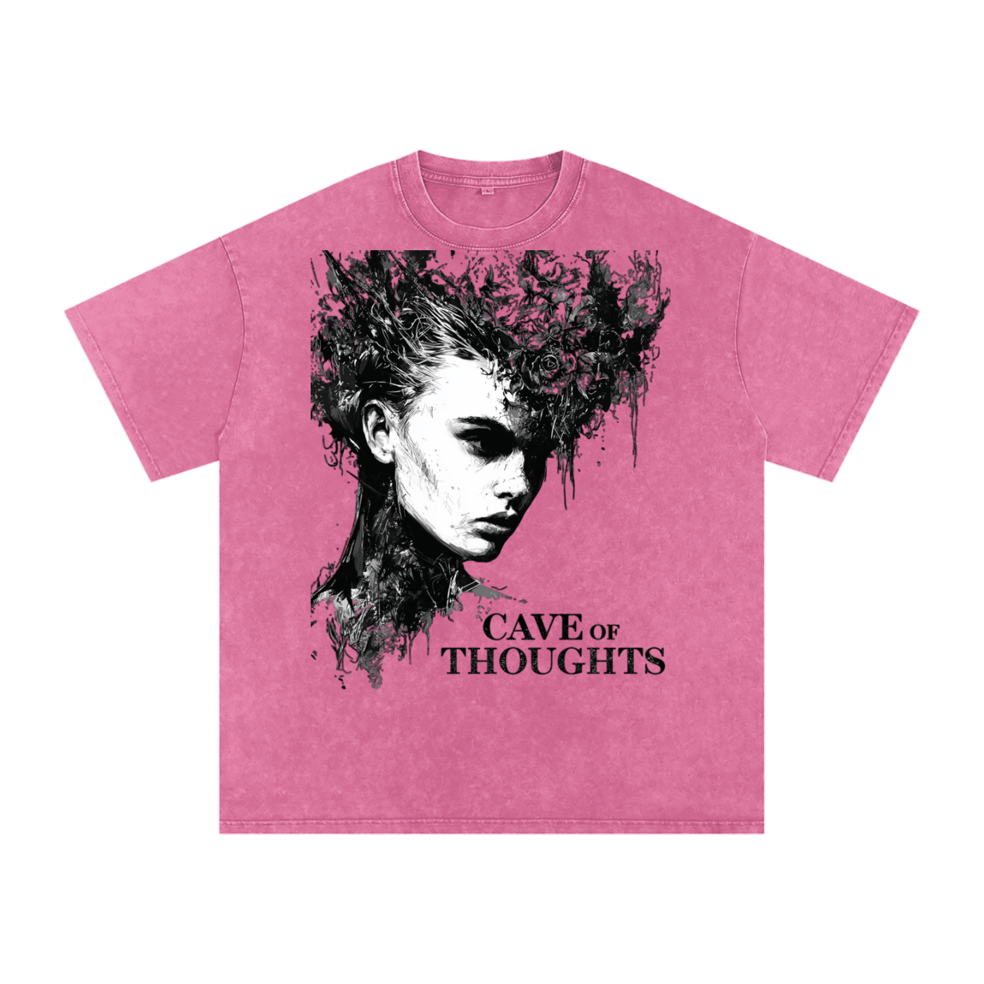 Snow Washed Oversized Cotton T-Shirt
