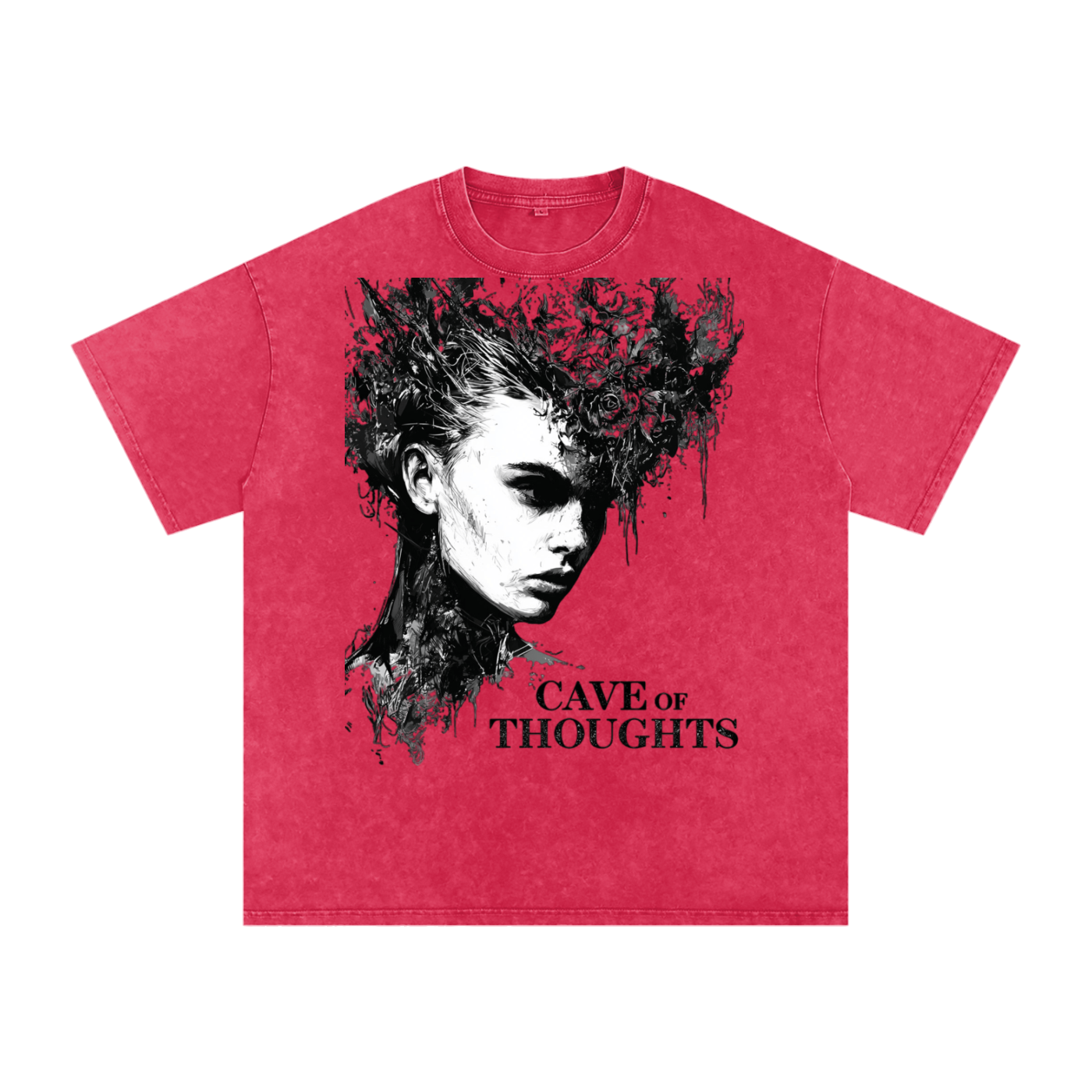 Snow Washed Oversized Cotton T-Shirt