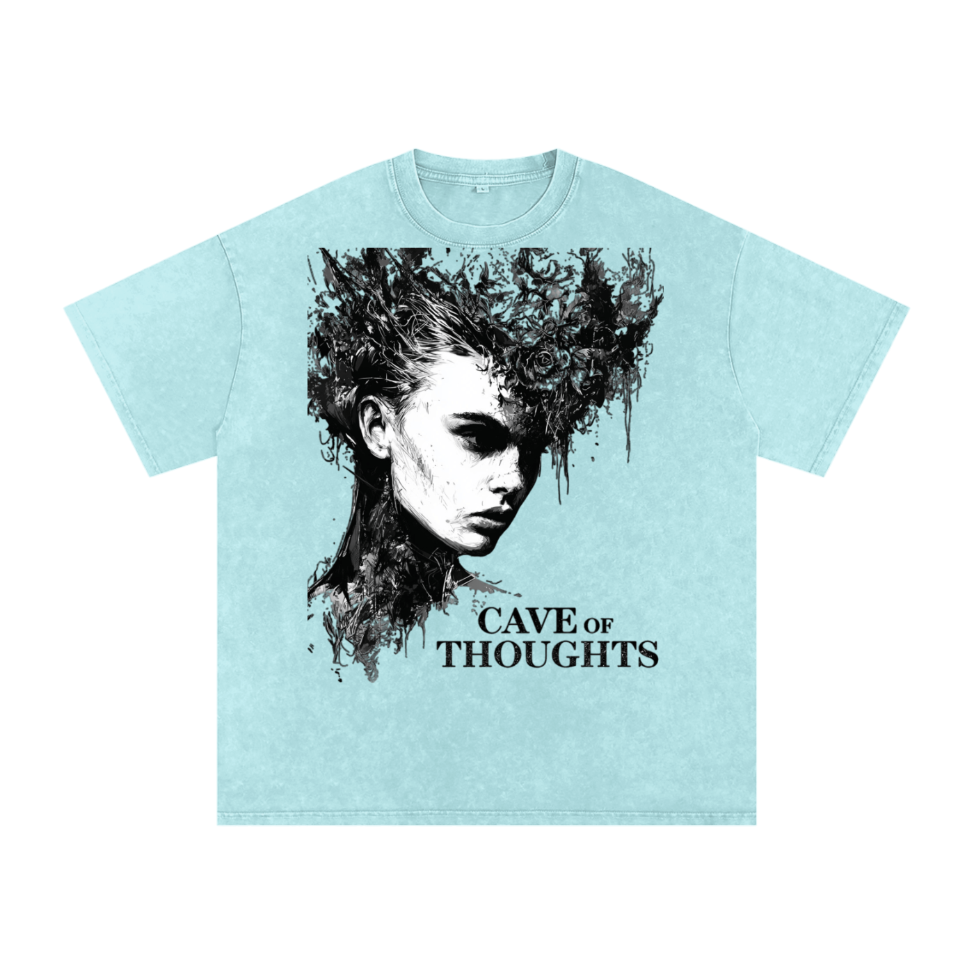 Snow Washed Oversized Cotton T-Shirt